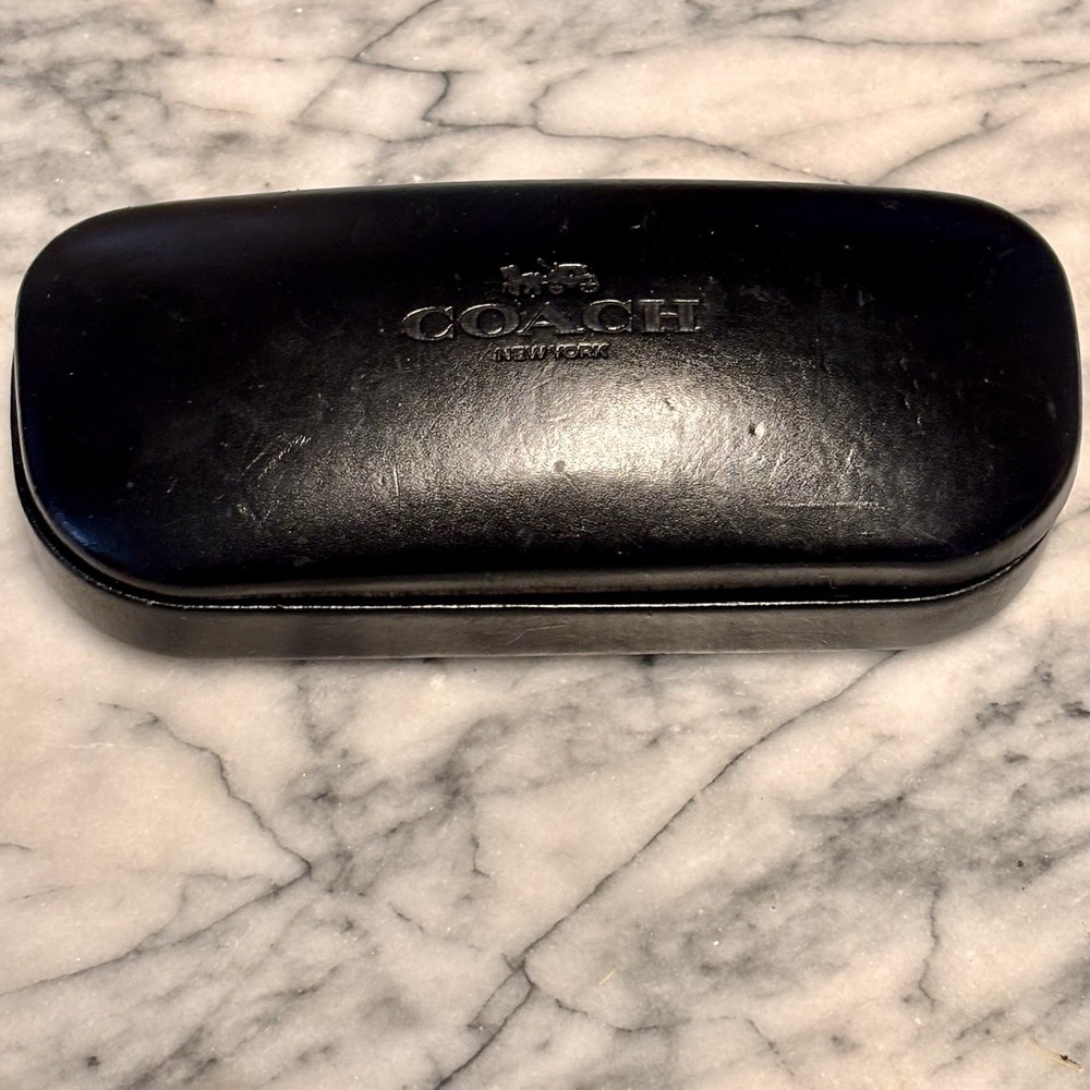 Authentic Coach Leather‎ Sunglasses Eyeglasses Hard Case Black